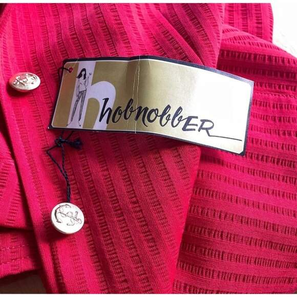 Vintage 1980s blazer, red jacket, secretary grannycore, Hobnobber, NOS - Picture 9 of 9